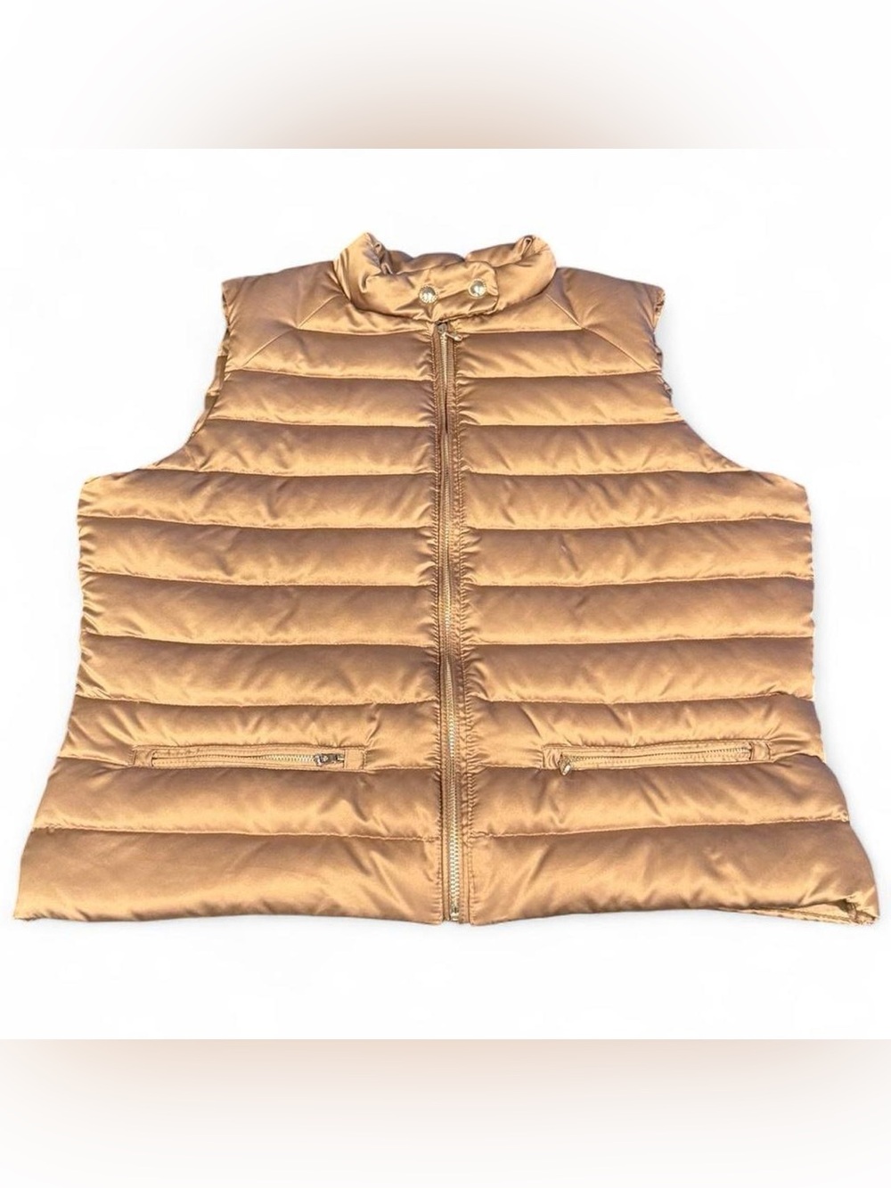 Ralph Lauren Quilted Puffer Vest in Tan